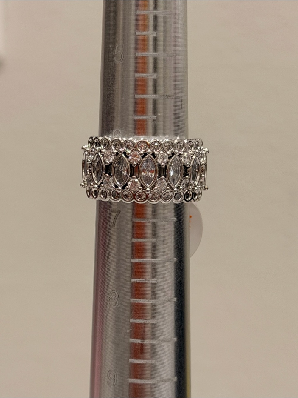 Bomb Party NWT! Rhodium and Crystal Halo Band Ring - “Bloom Boldly”